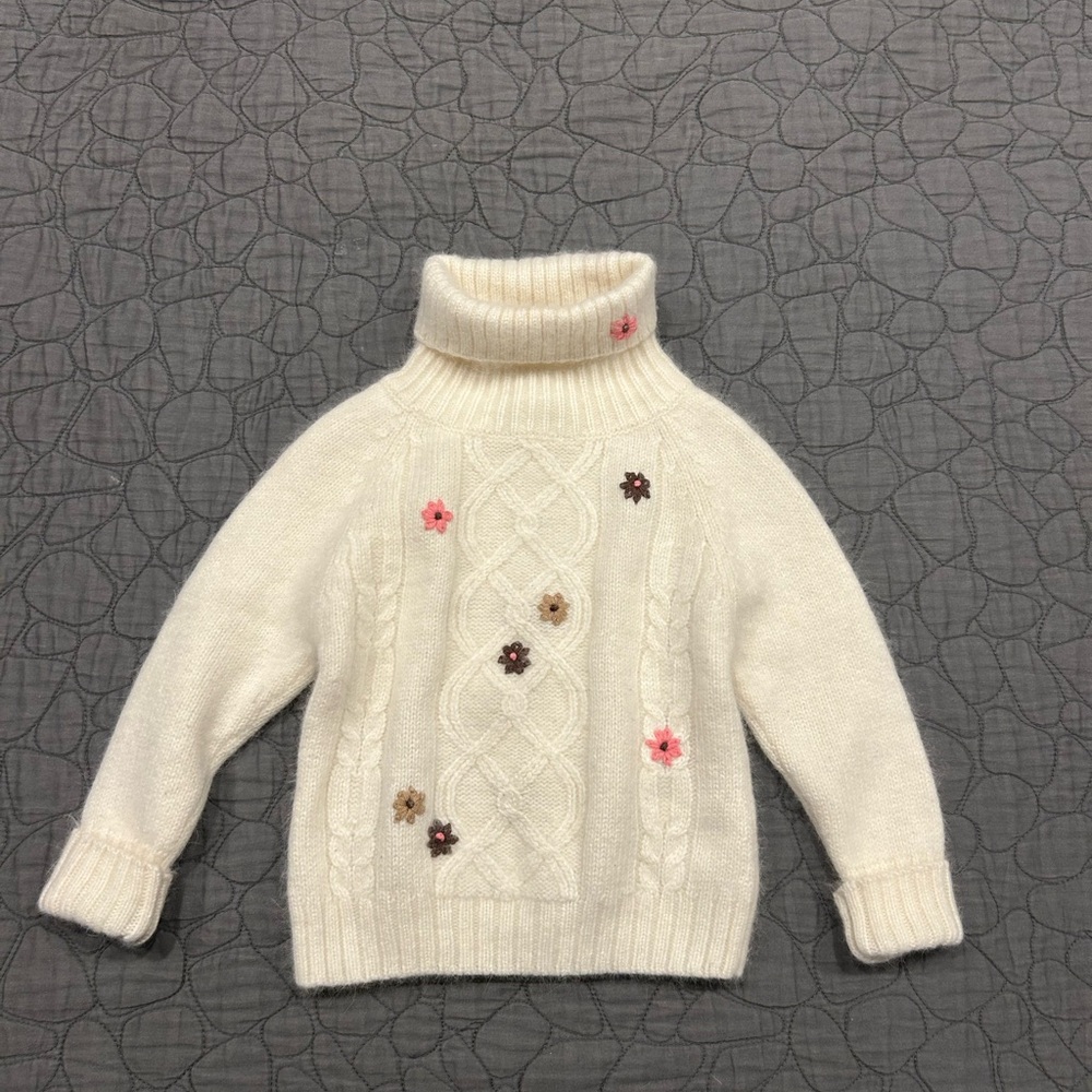 2T Angora Cream Turtleneck Sweater